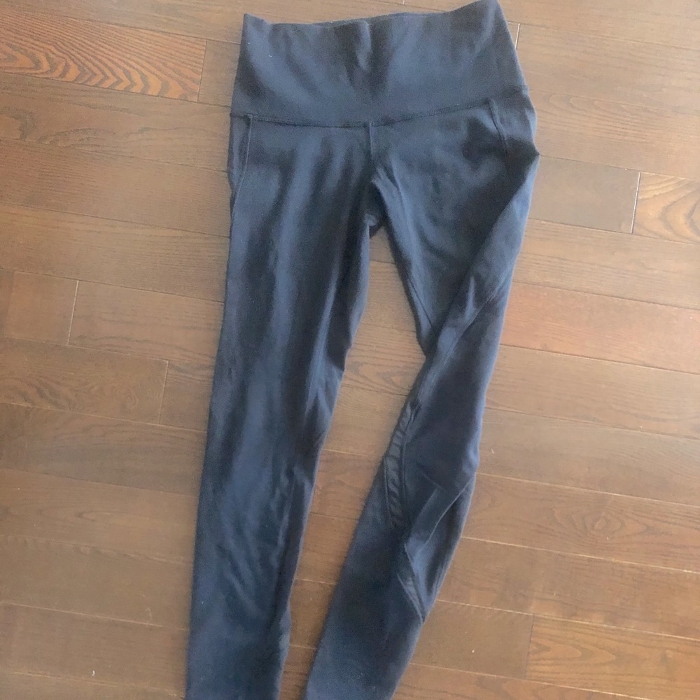 Black Lululemon Leggings with mesh
